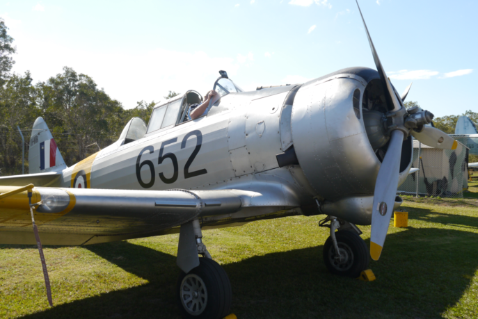 A preserved airworthy Wirraway photographed at Caloundra, QLD in 2014. Notice the serial number 652. Wirraway 653 is illustrated on the previous page.