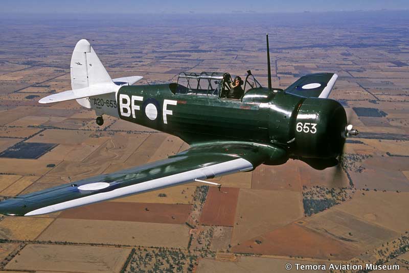 A restored Wirraway owned by the Temora Aviation Museum in NSW.